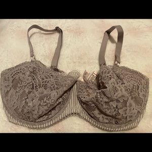 Victoria secret gray lace wicked bra in-line 36DD